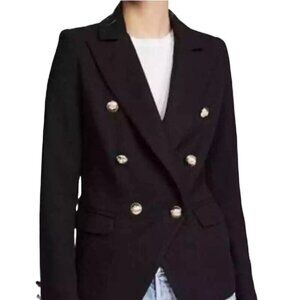 House Of Harlow 1960 NWT Blank Double Breasted Gold Button Blazer Size S